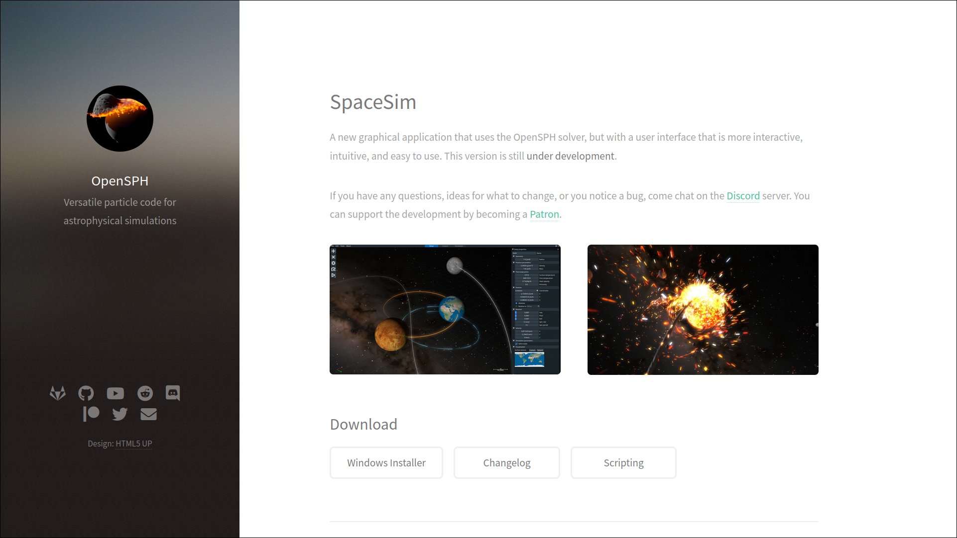 OpenSPH / Pavel Sevecek Screenshot