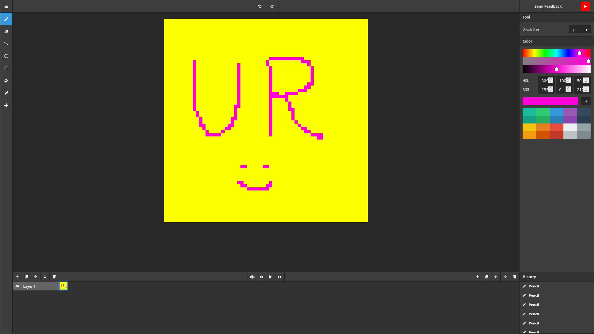Screenshot of the SpritePaint Website