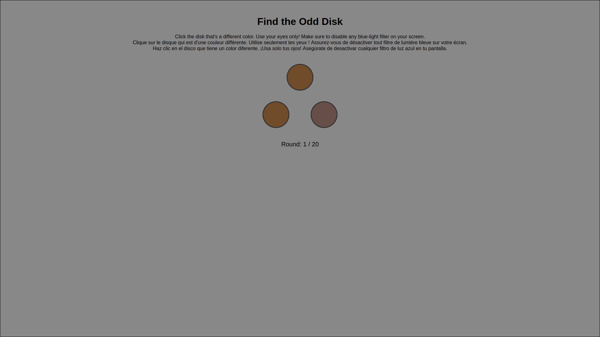 Color experiment screenshot